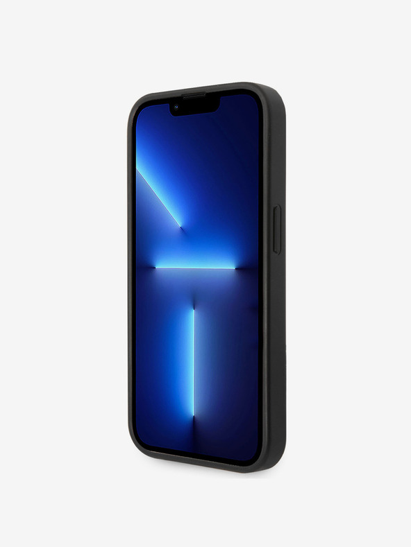 Guess Stražnja maska ​​Guess PU 4G s metalnim logotipom za iPhone 15 Pro siva