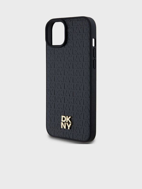 DKNY PU kožna ponovljena šara s logotipom Magsafe stražnja maska ​​za iPhone 13 crna DKNY