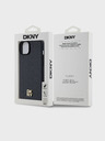 DKNY PU kožna ponovljena šara s logotipom Magsafe stražnja maska ​​za iPhone 13 crna DKNY
