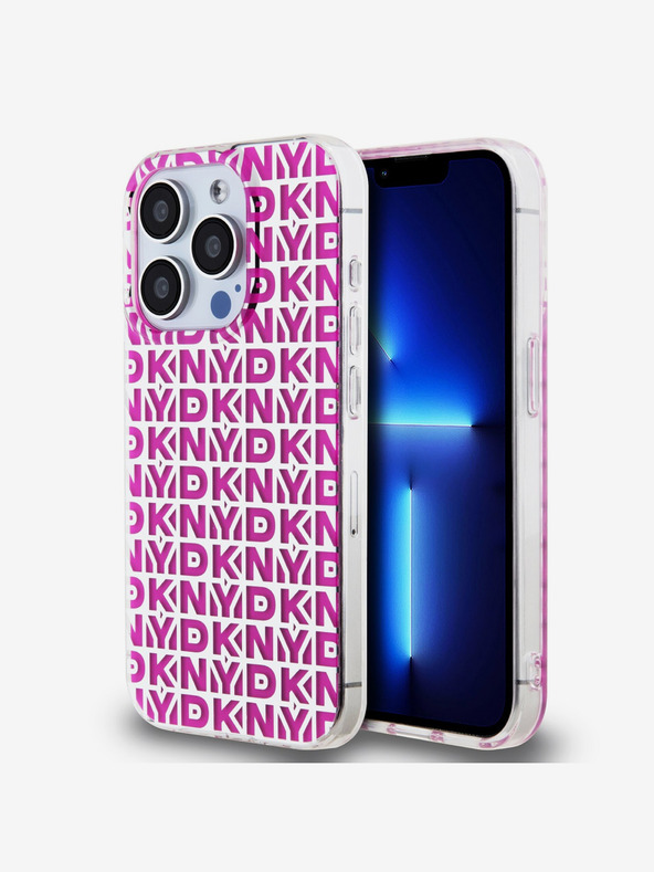 DKNY PC/TPU stražnja maska ​​s uzorkom za iPhone 15 Pro Max, ružičasta DKNY