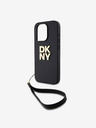 DKNY PU kožna stražnja maska ​​s logotipom narukvice za iPhone 14 Pro Max crna DKNY