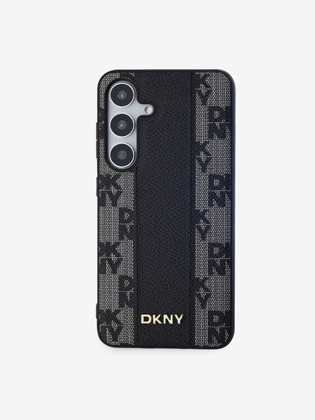 DKNY PU kožna Magsafe stražnja maska ​​s kariranim uzorkom za Samsung Galaxy S24 crna DKNY