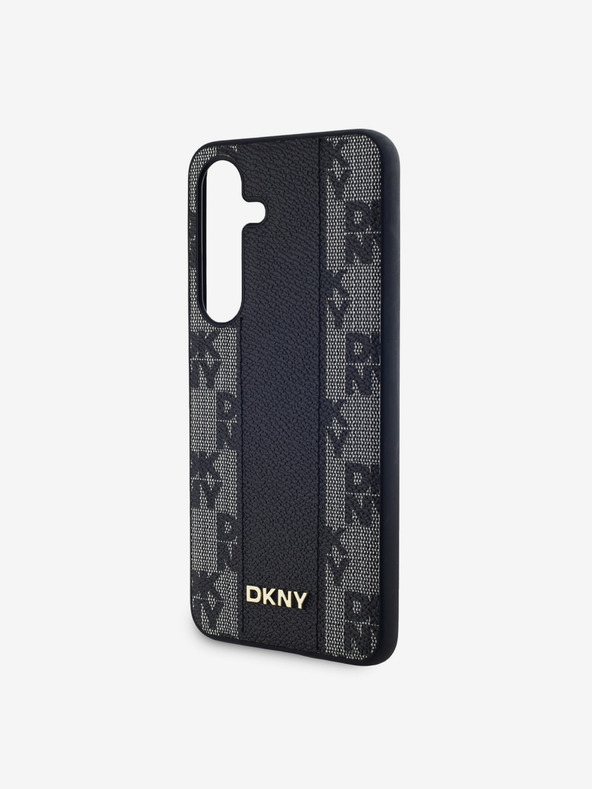 DKNY PU kožna Magsafe stražnja maska ​​s kariranim uzorkom za Samsung Galaxy S24 crna DKNY