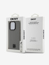 DKNY Stražnja maska ​​Magsafe s logotipom od PU kože za iPhone 15 Pro Max siva DKNY