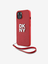 DKNY PU kožna stražnja maska ​​s logotipom na vrpcu za iPhone 14, crvena DKNY