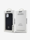 DKNY Stražnja maska ​​Magsafe s logotipom od PU kože za iPhone 15 crna DKNY