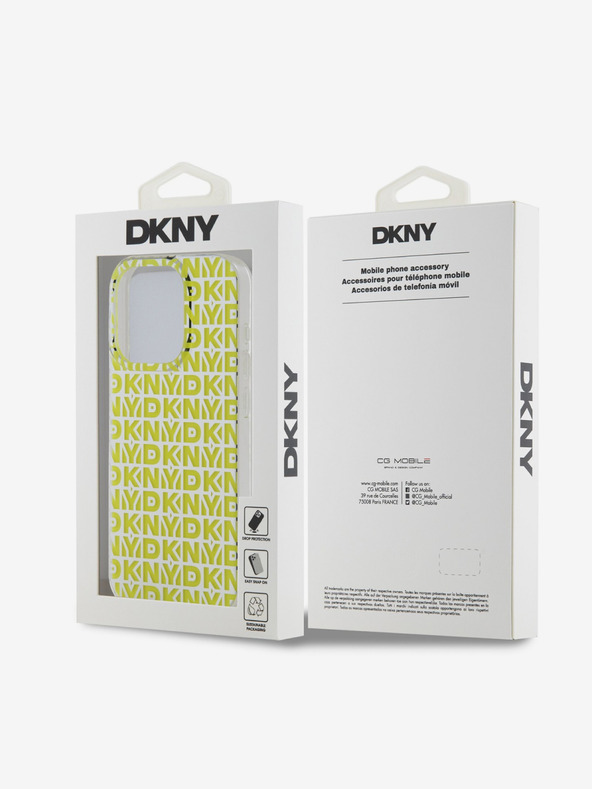 DKNY PC/TPU stražnja maska ​​s uzorkom za iPhone 15 Pro Max žuta DKNY