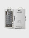 DKNY PU kožna donja traka s ponavljajućim uzorkom MagSafe stražnja maska ​​za iPhone 15 smeđa DKNY