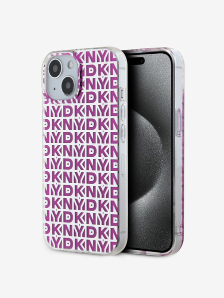 DKNY PC/TPU stražnja maska ​​s uzorkom za iPhone 15, ružičasta DKNY