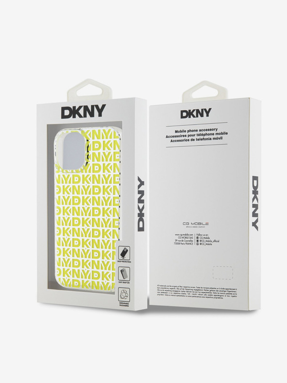 DKNY PC/TPU stražnja maska ​​s uzorkom za iPhone 15 žuta DKNY