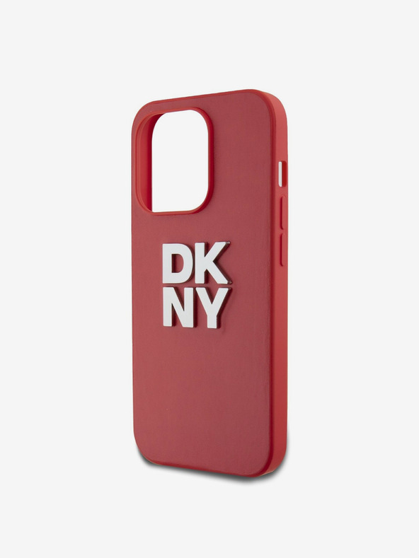 DKNY PU kožna stražnja maska ​​s logotipom i remenčićem za iPhone 14 Pro, crvena DKNY