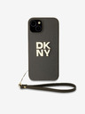 DKNY PU kožna stražnja maska ​​s logotipom na vrpci za iPhone 13, smeđa DKNY