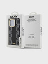 DKNY Stražnja maska ​​Magsafe s kariranim uzorkom od PU kože za iPhone 15 Pro crna DKNY