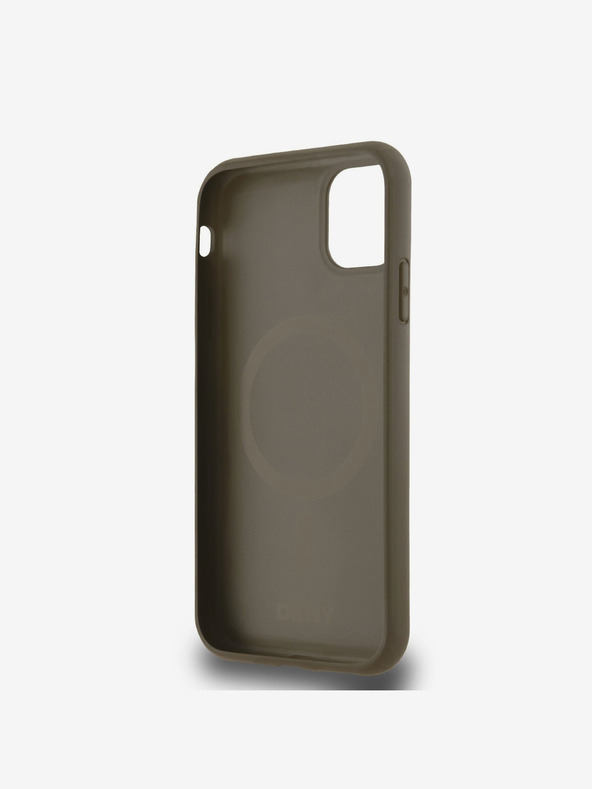 DKNY PU kožna donja traka s ponavljajućim uzorkom MagSafe stražnja maska ​​za iPhone 11 smeđa DKNY