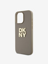 DKNY PU kožna stražnja maska ​​s logotipom narukvice za iPhone 14 Pro Max bež DKNY