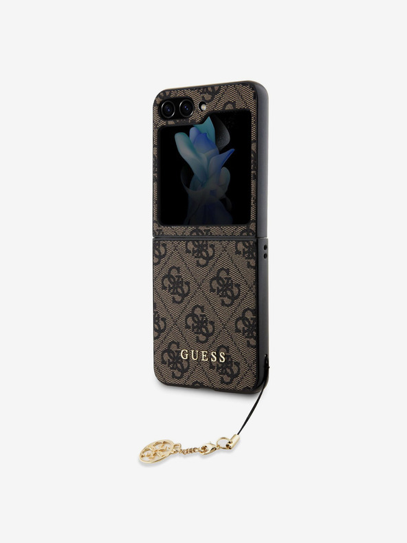 Guess Stražnja maska ​​Guess 4G Charm za Samsung Galaxy Z Flip 5 smeđa