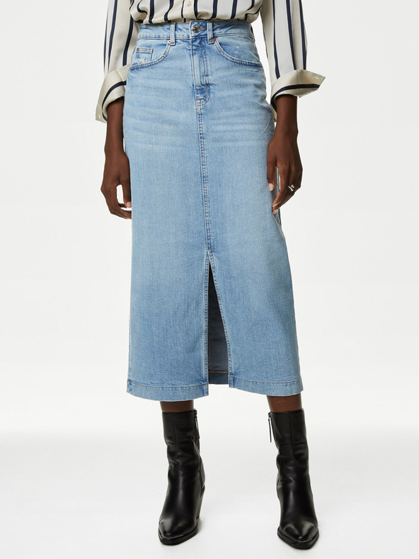 Marks & Spencer Marks & Spencer plava ženska traper suknja