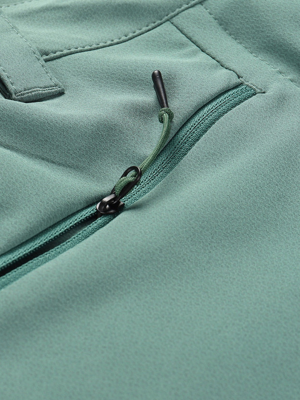 ALPINE PRO Ženske softshell hlače ALPINE PRO RAMELA zelena