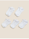 Marks & Spencer Marks & Spencer Trainer Liners™ set od pet pari ženskih sportskih čarapa u bijeloj boji