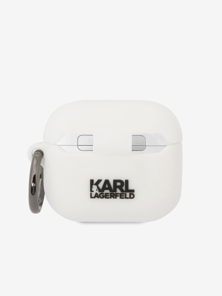 Karl Lagerfeld Karl Lagerfeld 3D Logo NFT Karl Head Silikonska maska ​​za Airpods 3 Bijela