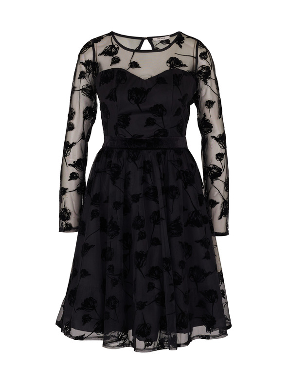 Orsay Crna ženska haljina do koljena ORSAY