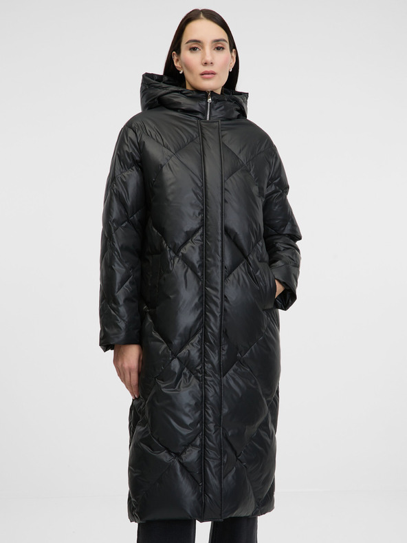 Orsay Crni ženski prošiveni kaput od perja ORSAY