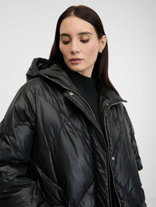 Orsay Crni ženski prošiveni kaput od perja ORSAY