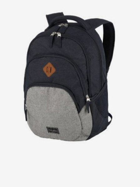 Travelite Tamnoplavi ruksak Travelite Basics Backpack Melange Navy/grey