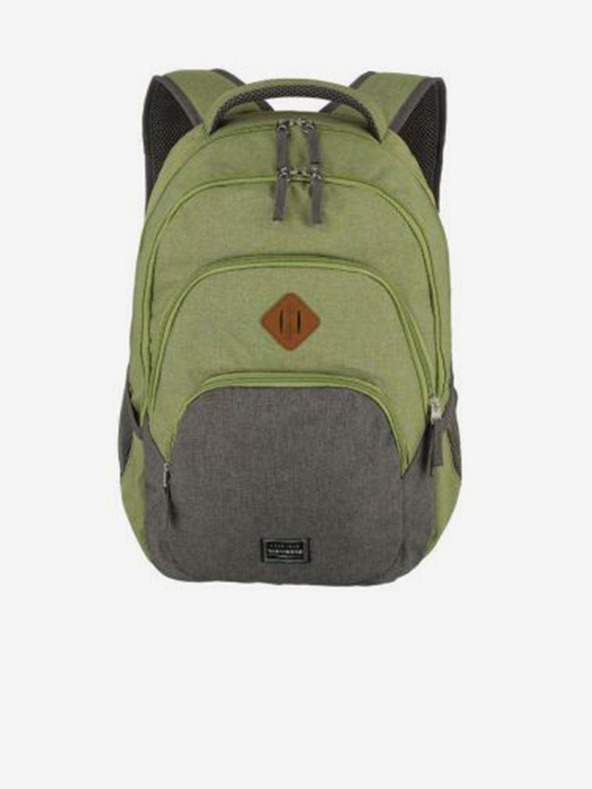 Travelite Zeleni ruksak Travelite Basics Backpack Melange Green/grey