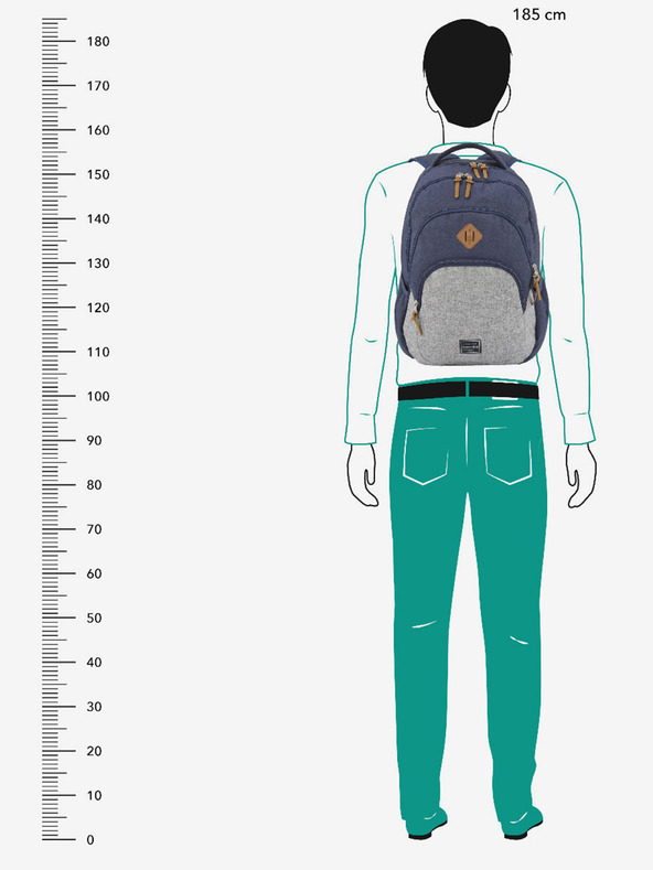 Travelite Zeleni ruksak Travelite Basics Backpack Melange Green/grey