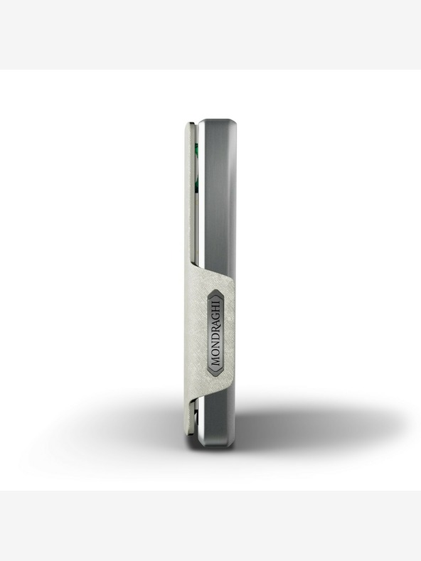 Mondraghi Mondraghi Saffiano srebrni kožni novčanik