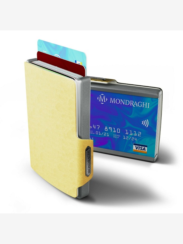 Mondraghi Mondraghi Saffiano zlatni kožni novčanik