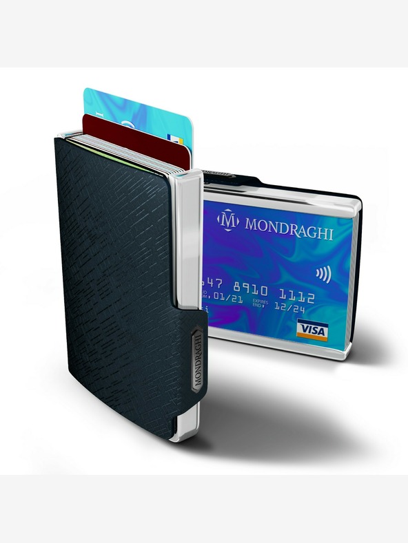 Mondraghi Plavi kožni novčanik s uzorkom Mondraghi Elegance