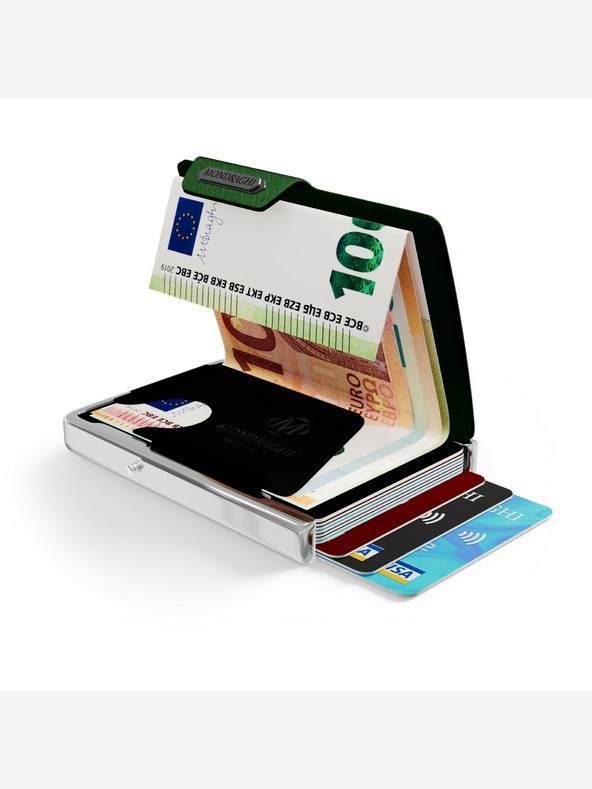 Mondraghi Kožni novčanik s zelenim uzorkom Mondraghi Elegance