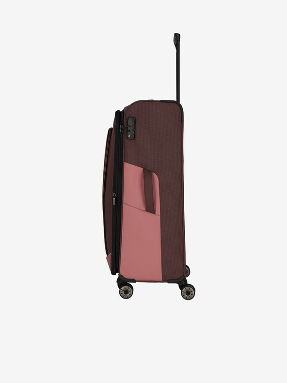 Travelite Ružičasto-smeđi putni kofer Travelite Viia 4w L