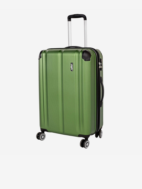 Travelite Set od tri putna kofera Travelite City 4w S,M,L Green