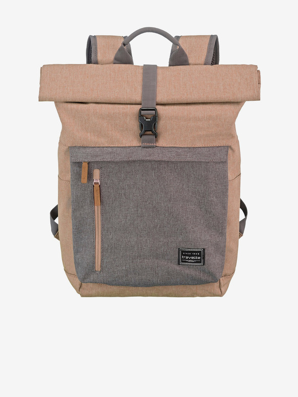 Travelite Sivo-ružičasti ruksak Travelite Basics Roll-up Backpack Rose