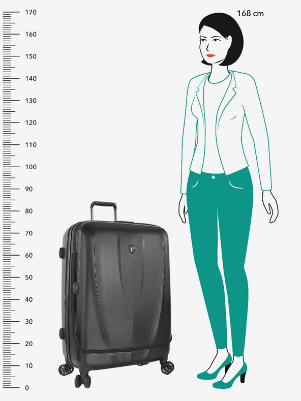 Heys Heys Vantage Smart Luggage™ crni putni kovčeg