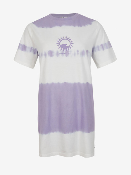 O'Neill Ljubičasto-bijela ženska haljina s uzorkom O'Neill WOW T-SHIRT DRESS