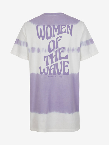 O'Neill Ljubičasto-bijela ženska haljina s uzorkom O'Neill WOW T-SHIRT DRESS