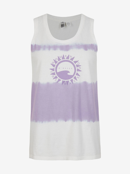 O'Neill Ljubičasto-bijela ženska majica bez rukava s uzorkom O'Neill WOW TANKTOP