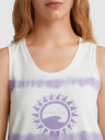 O'Neill Ljubičasto-bijela ženska majica bez rukava s uzorkom O'Neill WOW TANKTOP