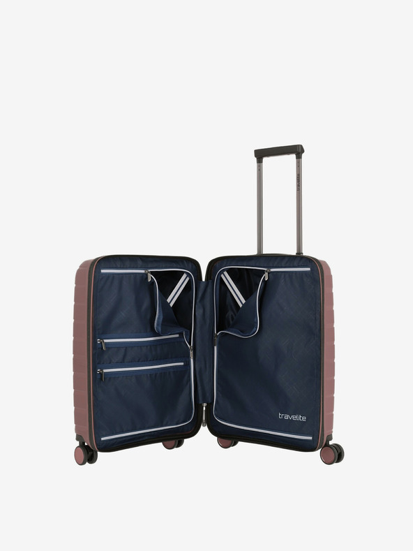 Travelite Ružičasti putni kofer Travelite Air Base 4w S Prednji džep