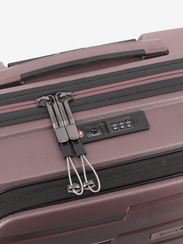 Travelite Ružičasti putni kofer Travelite Air Base 4w S Prednji džep