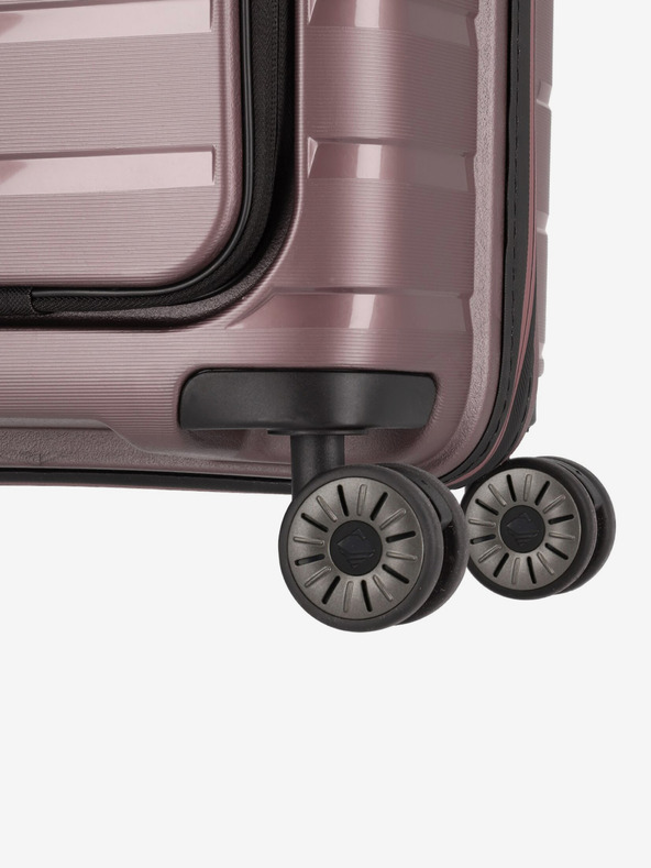 Travelite Ružičasti putni kofer Travelite Air Base 4w S Prednji džep
