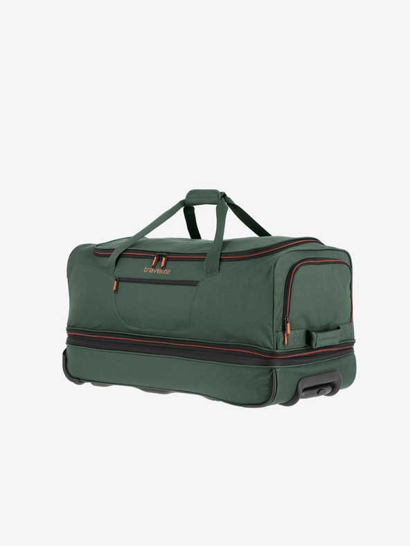 Travelite Tamno zelena putna torba Travelite Basics Wheeled duffle L
