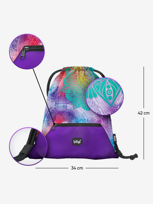BAAGL  Purple Mandala Baagl džepna torba