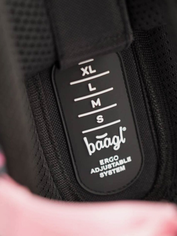 BAAGL  Siva školska torba panda Baagl na patentni zatvarač