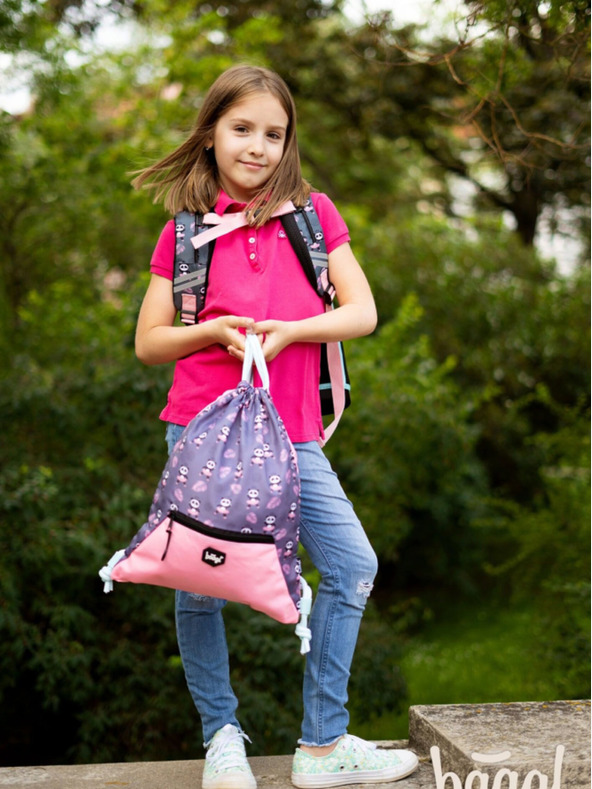 BAAGL  Baagl panda siva džepna torba