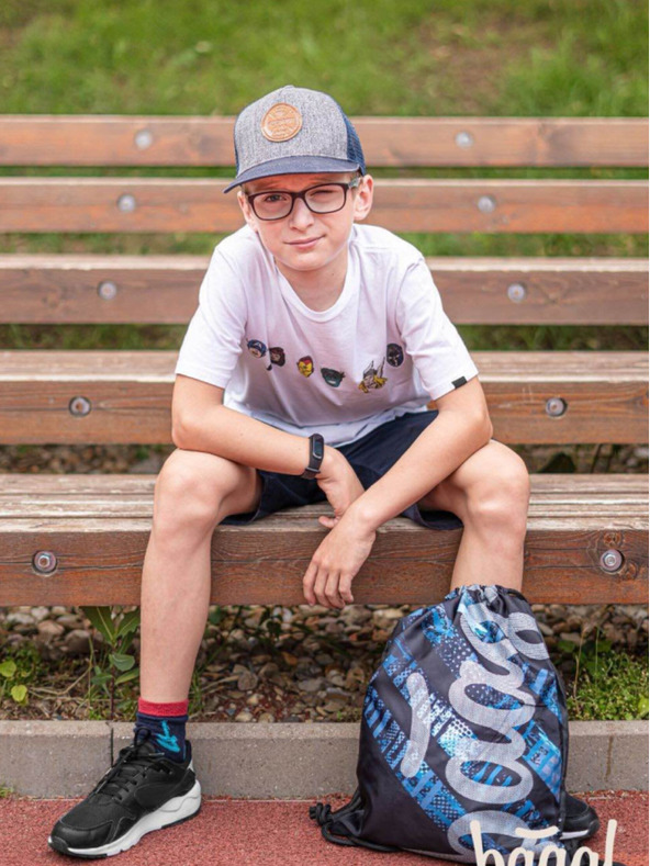 BAAGL  Baagl Blue Skate Structure Bag